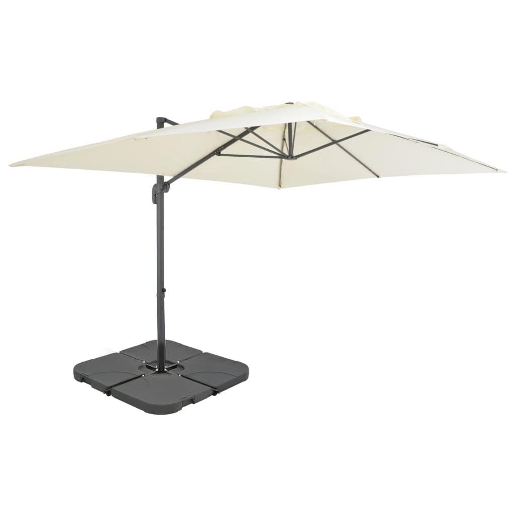 vidaXL Garden Parasol with Portable Base Sand