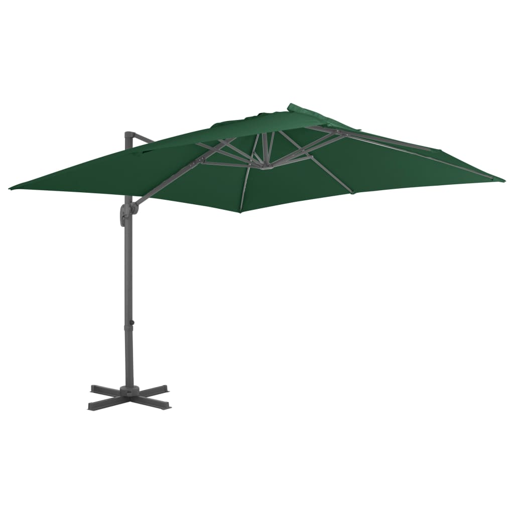 vidaXL Garden Parasol with Portable Base Green