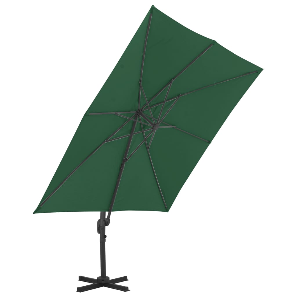 vidaXL Garden Parasol with Portable Base Green