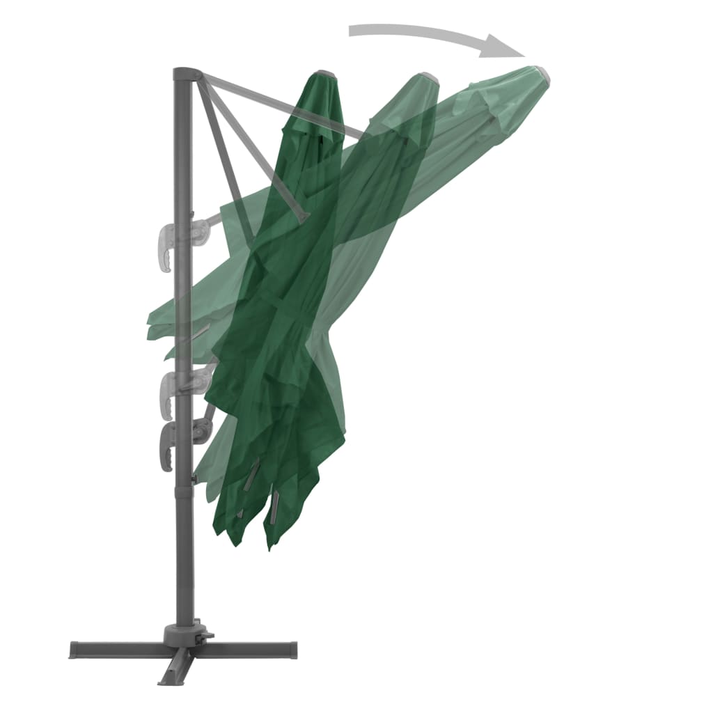 vidaXL Garden Parasol with Portable Base Green