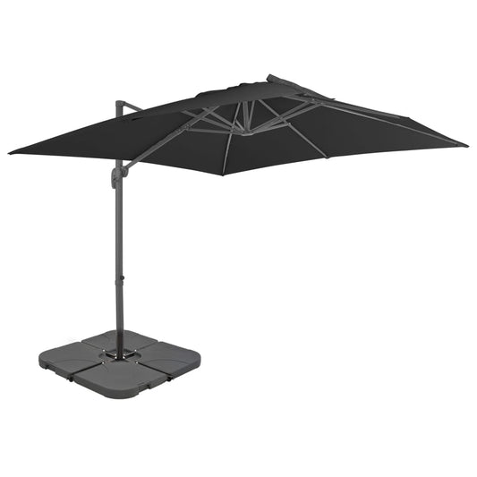 vidaXL Garden Parasol with Portable Base Anthracite