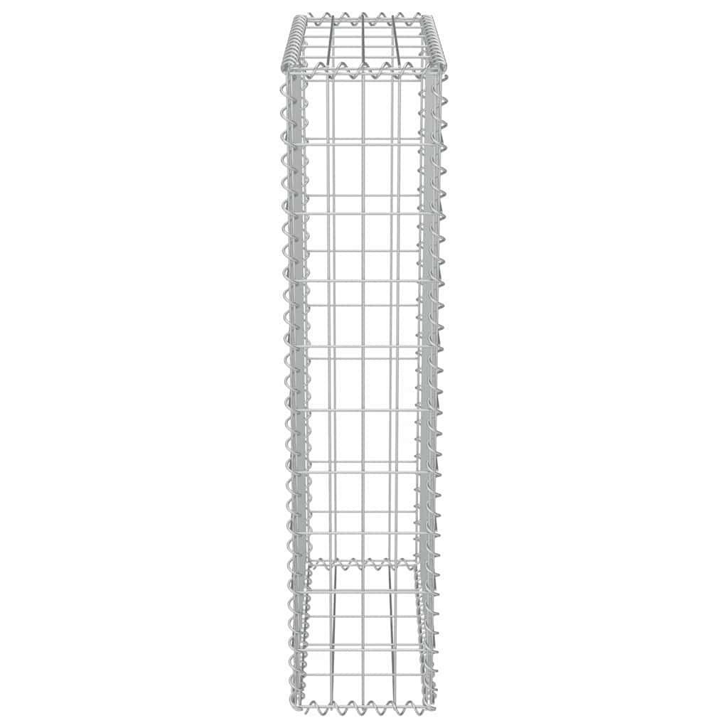 Gabion Wall with Covers Galvanised Steel 50x20x100 cm