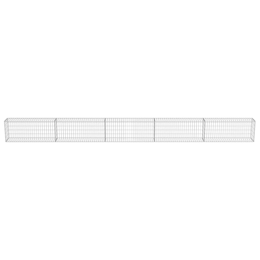 Gabion Wall with Covers Galvanised Steel 600x30x50 cm