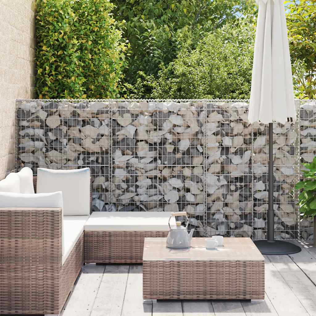 Gabion Wall with Covers Galvanised Steel 900x50x150 cm