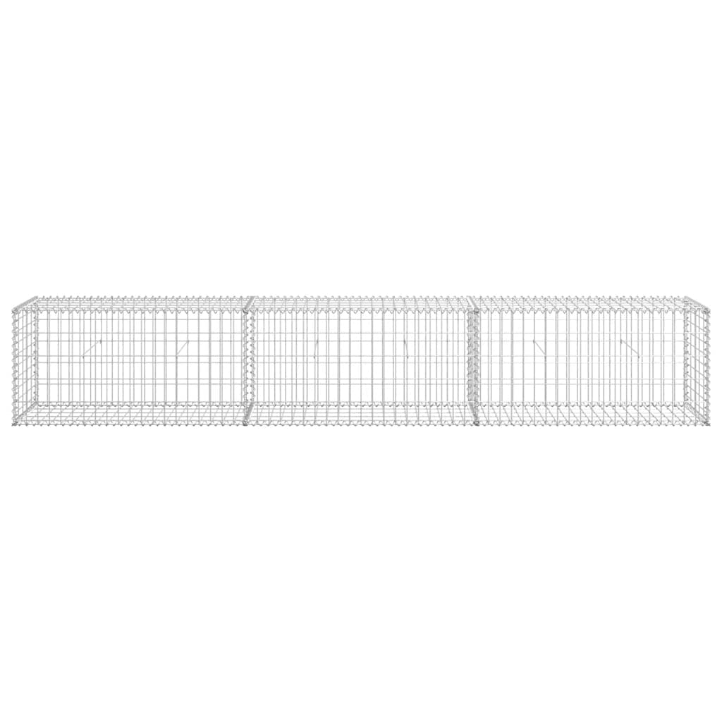 Gabion Wall with Covers Galvanised Steel 300x50x50 cm