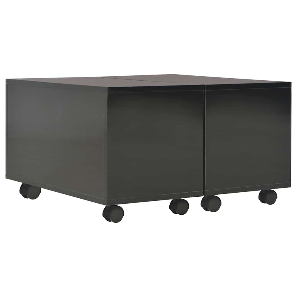 283722 vidaXL Coffee Table High Gloss Black 60x60x35 cm Engineered Wood