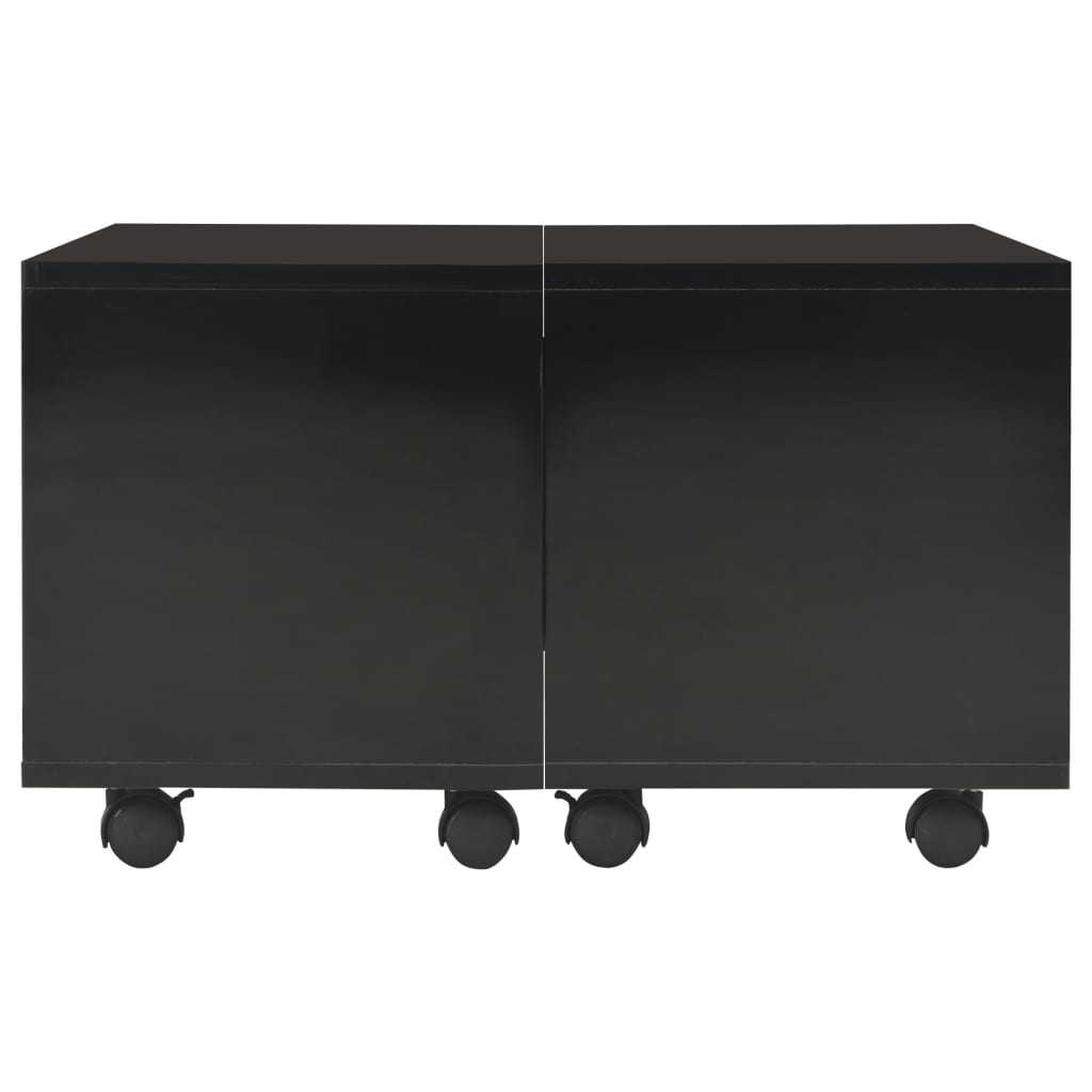 vidaXL Coffee Table High Gloss Black 60x60x35 cm Engineered Wood