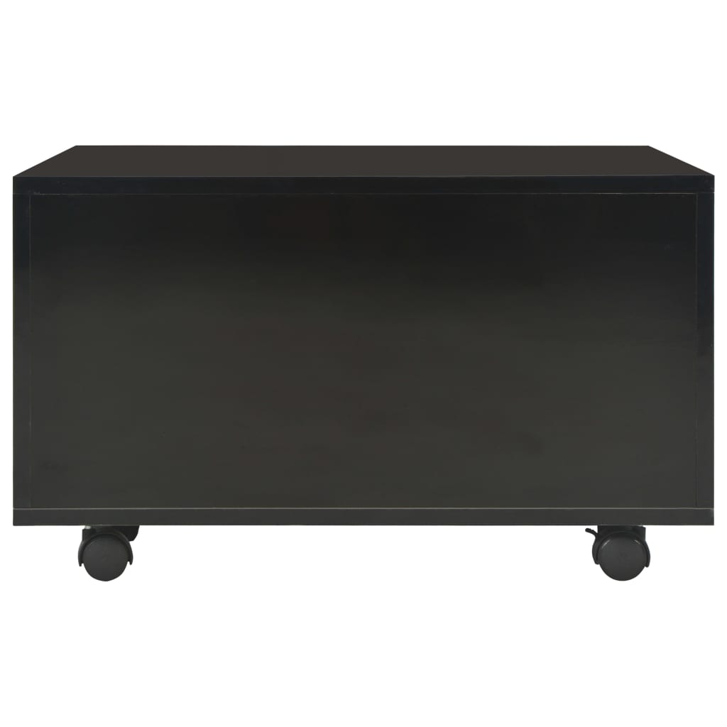 vidaXL Coffee Table High Gloss Black 60x60x35 cm Engineered Wood