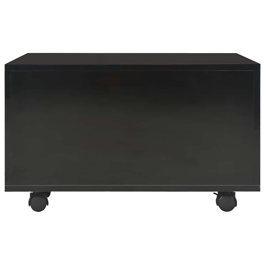 283722 vidaXL Coffee Table High Gloss Black 60x60x35 cm Engineered Wood