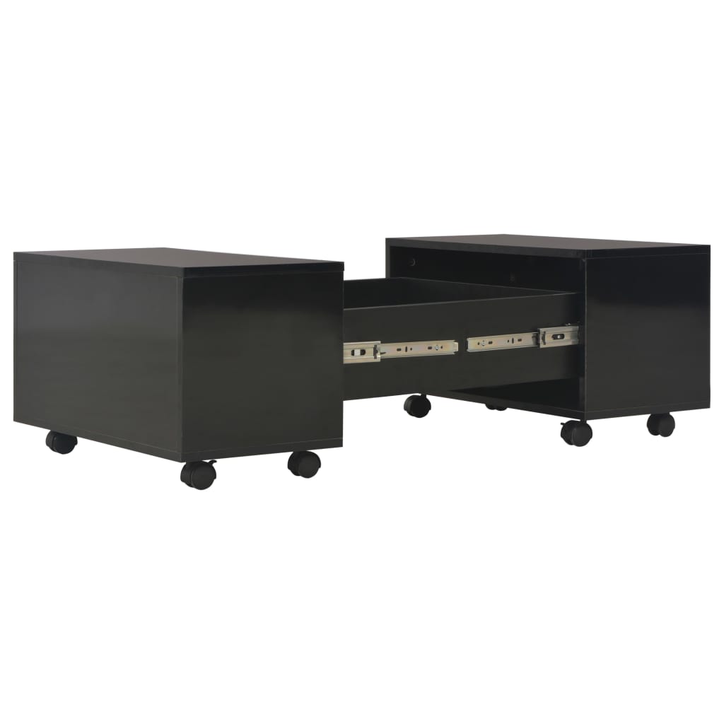 283722 vidaXL Coffee Table High Gloss Black 60x60x35 cm Engineered Wood