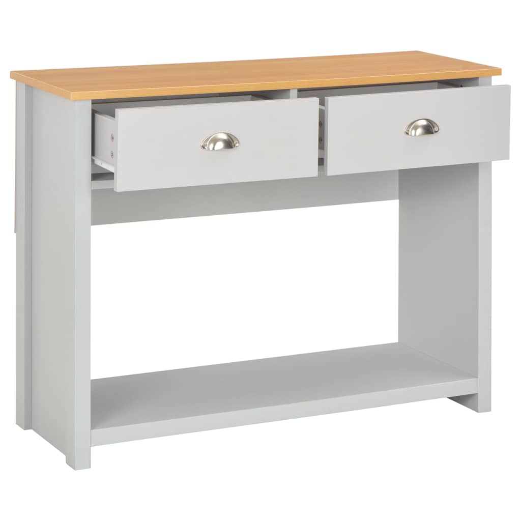 283741 vidaXL Console Table Grey 97x35x76 cm