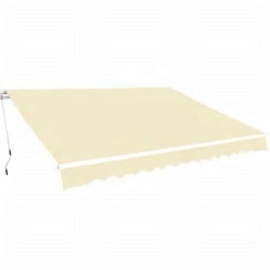 276353 vidaXL Folding Awning Manual Operated 600 cm Cream (143029+144062)