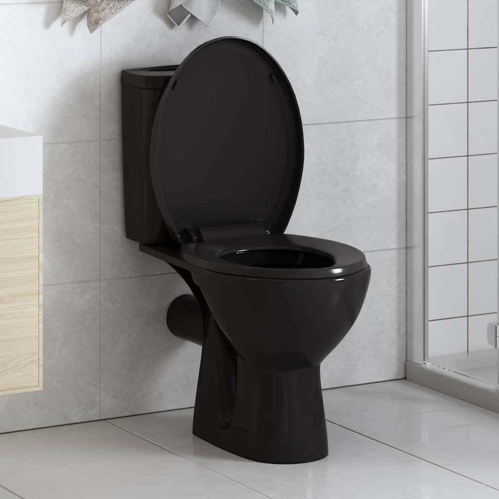 Soft-close Toilet Seat with Quick-release Design Black