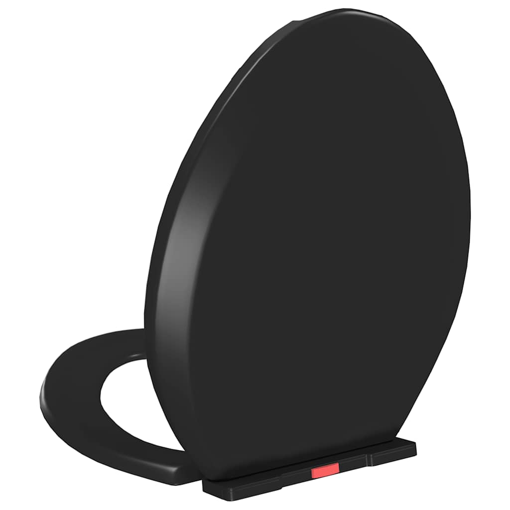 145020 vidaXL Soft-close Toilet Seat with Quick-release Design Black