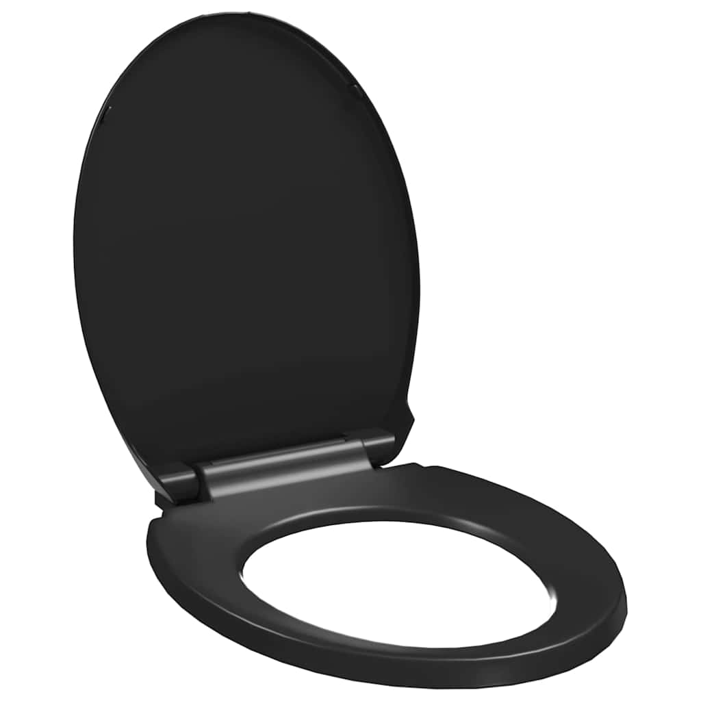 145021 vidaXL Soft-close Toilet Seat with Quick-release Design Black
