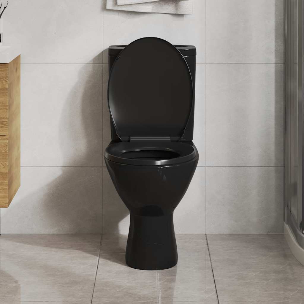 Soft-close Toilet Seat with Quick-release Design Black