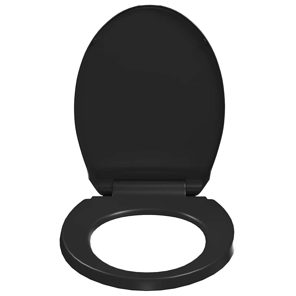 145021 vidaXL Soft-close Toilet Seat with Quick-release Design Black