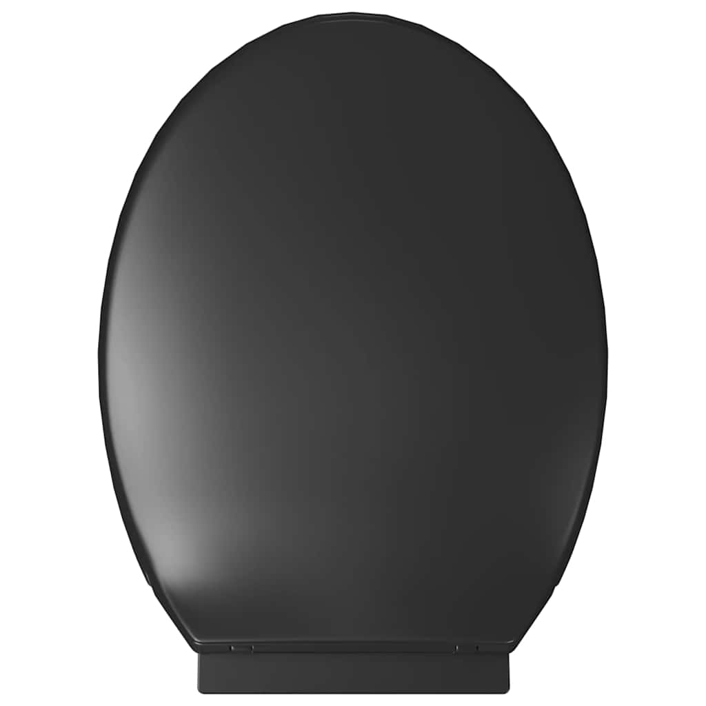 145021 vidaXL Soft-close Toilet Seat with Quick-release Design Black