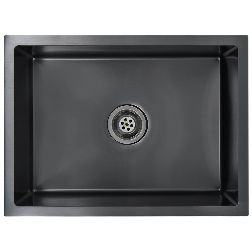 Handmade Kitchen Sink Black Stainless Steel
