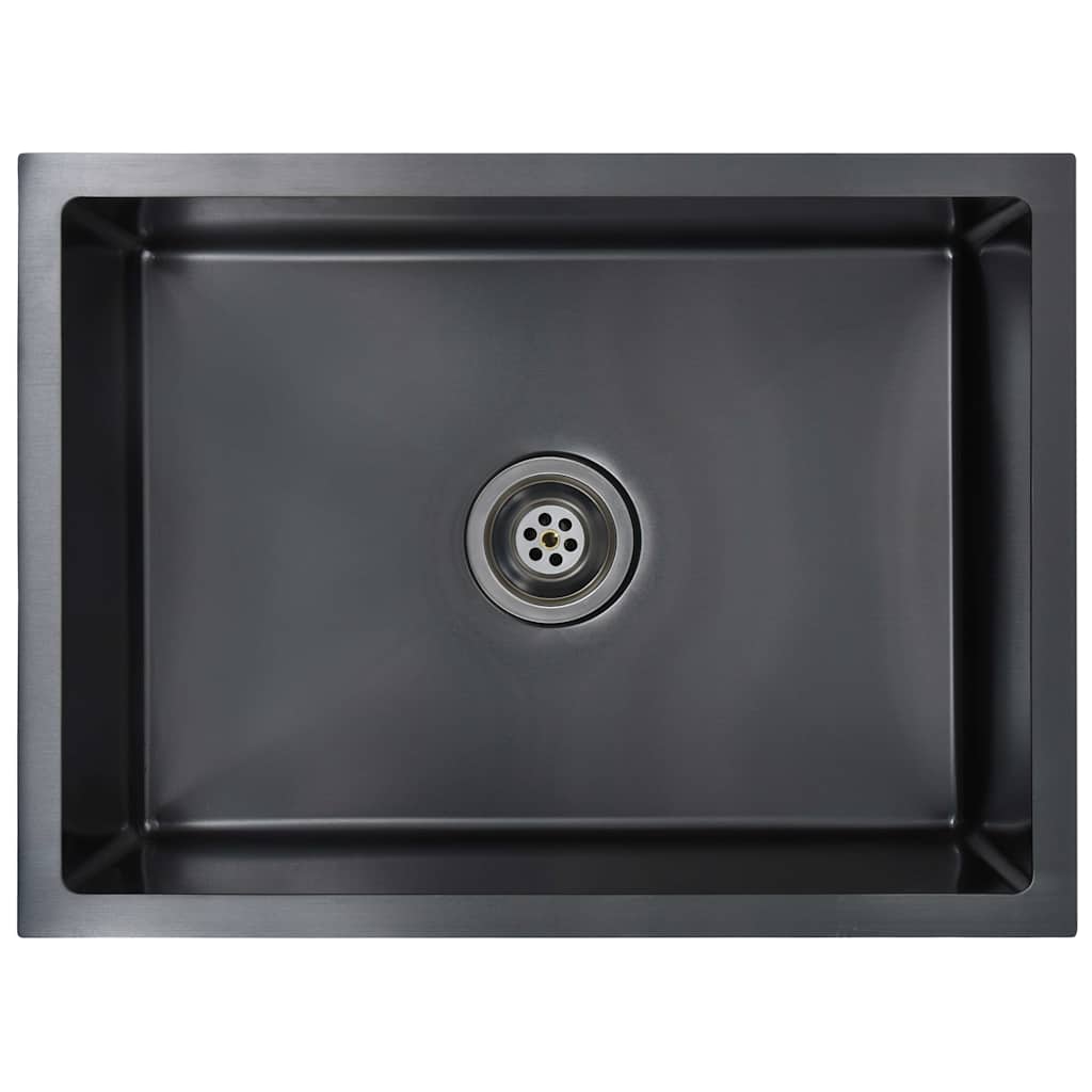 Handmade Kitchen Sink Black Stainless Steel