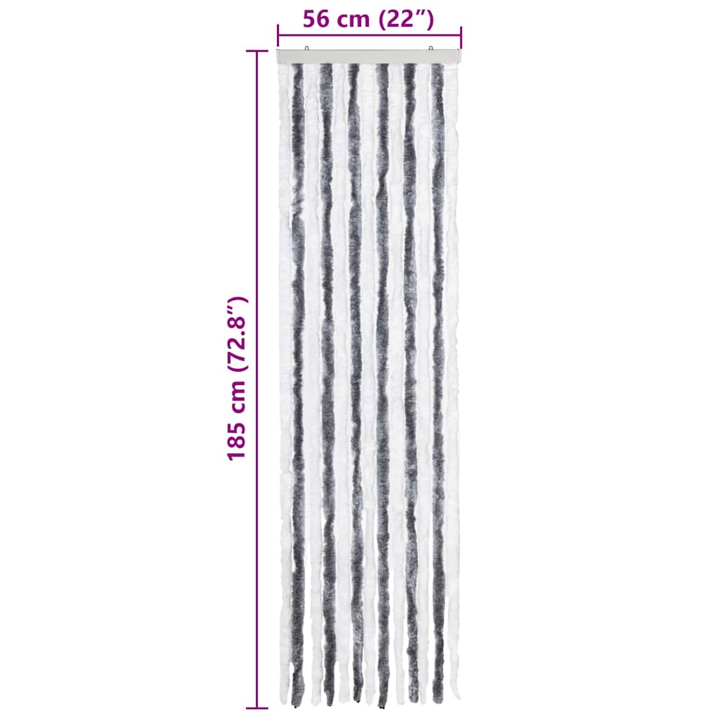 Insect Curtain Grey and White 56x185 cm Chenille