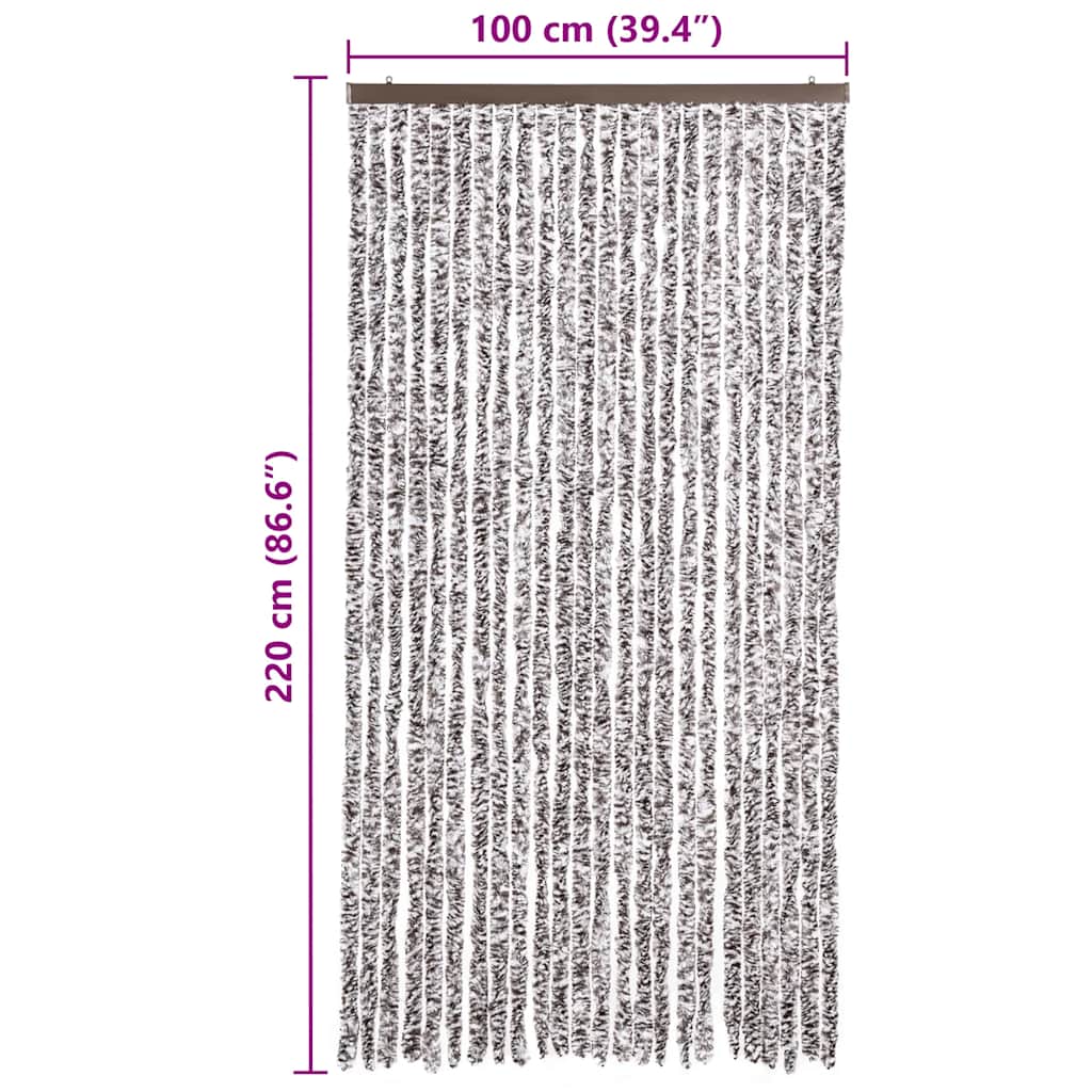 284278 vidaXL Insect Curtain Brown and Beige 100x220 cm Chenille