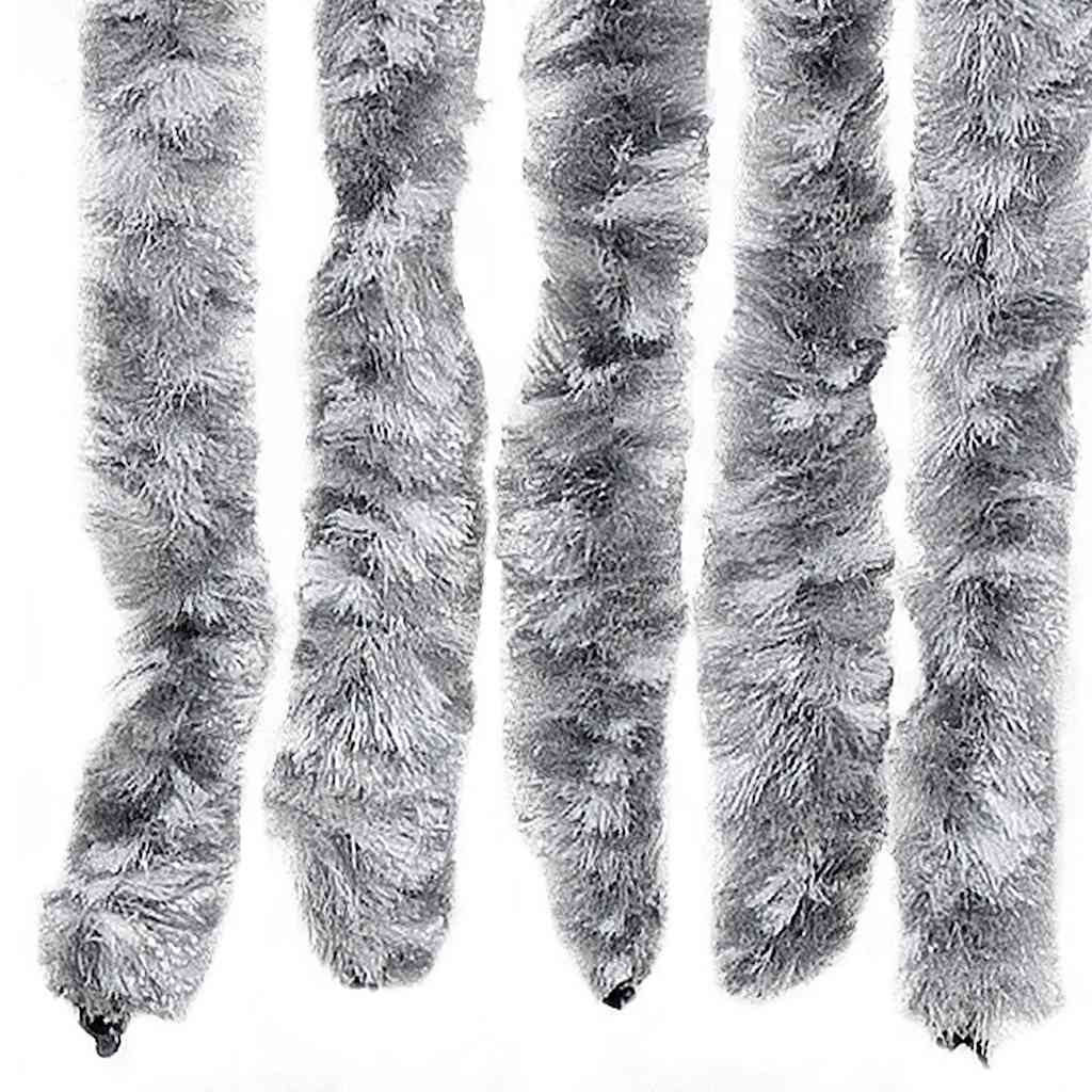 284279 vidaXL Insect Curtain White and Grey 56x185 cm Chenille