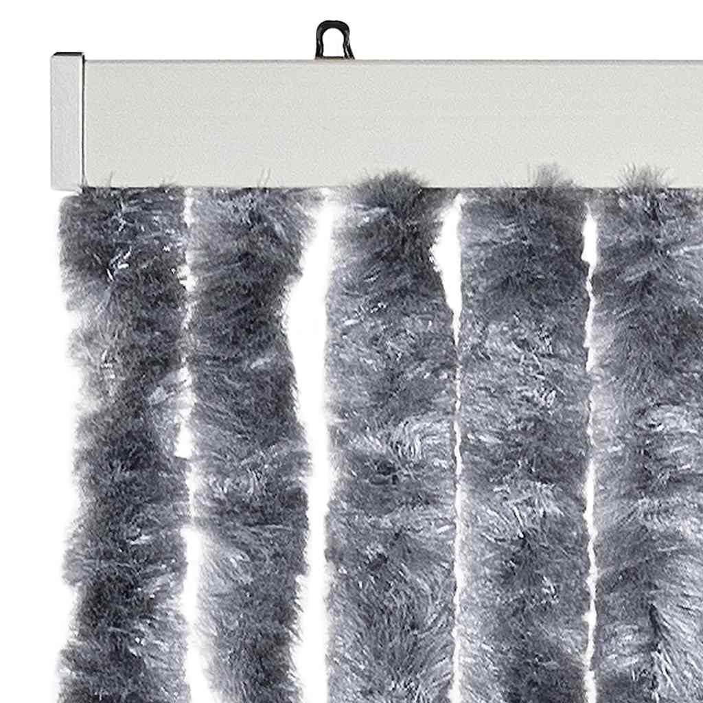 284285 vidaXL Insect Curtain Silver 56x185 cm Chenille