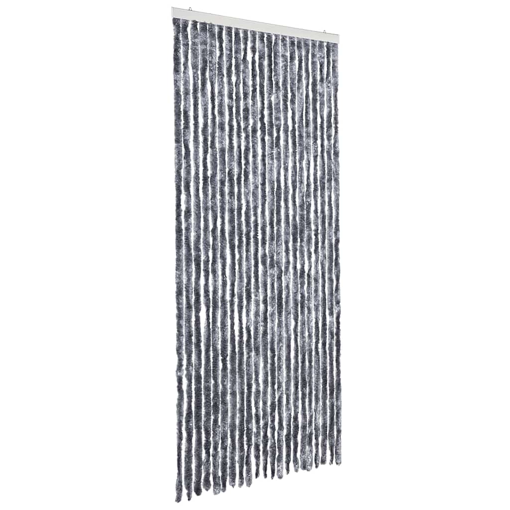 284286 vidaXL Insect Curtain Silver 90x220 cm Chenille