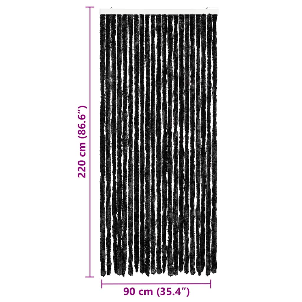 284289 vidaXL Insect Curtain Anthracite 90x220 cm Chenille
