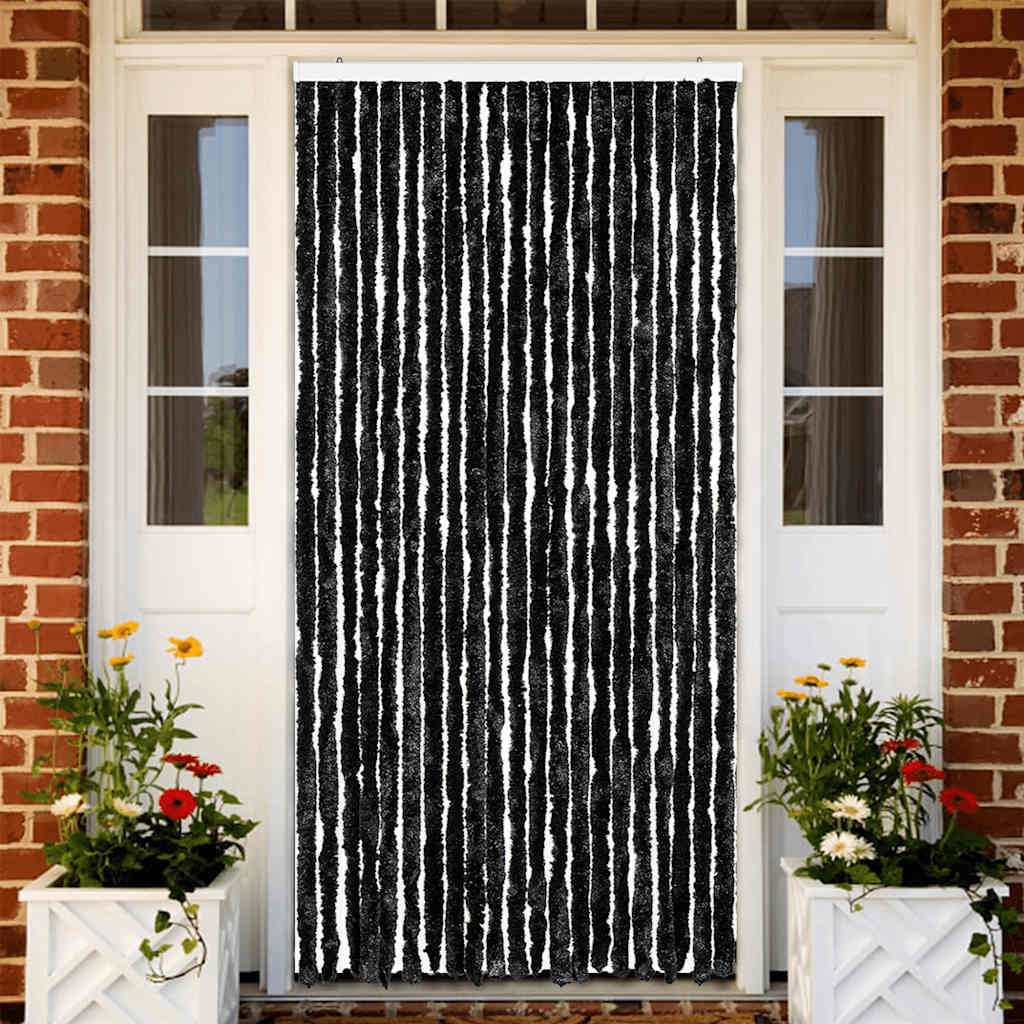 284289 vidaXL Insect Curtain Anthracite 90x220 cm Chenille