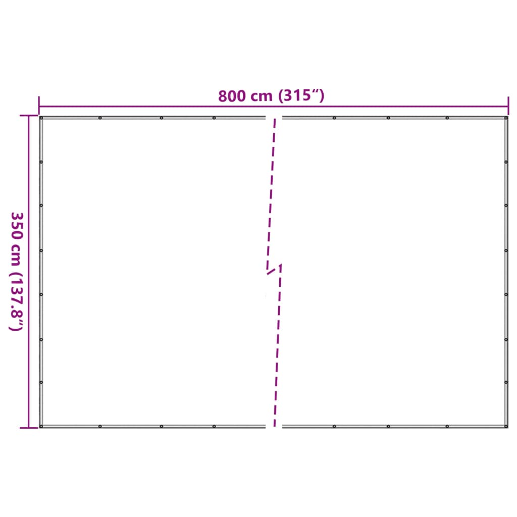 vidaXL Container Net HDPE 3.5x8 m Black