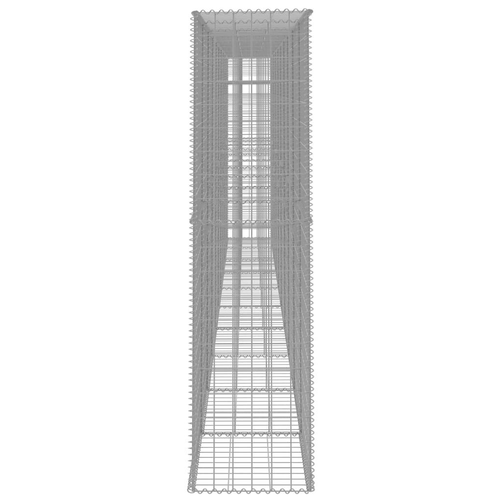 Gabion Wall with Cover Galvanised Steel 600x50x200 cm