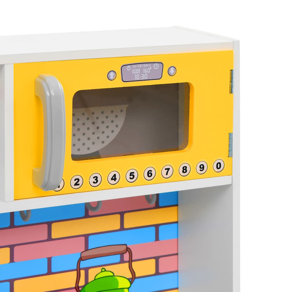 80255 vidaXL Kids'Play Kitchen MDF 80x30x85 cm Multicolour