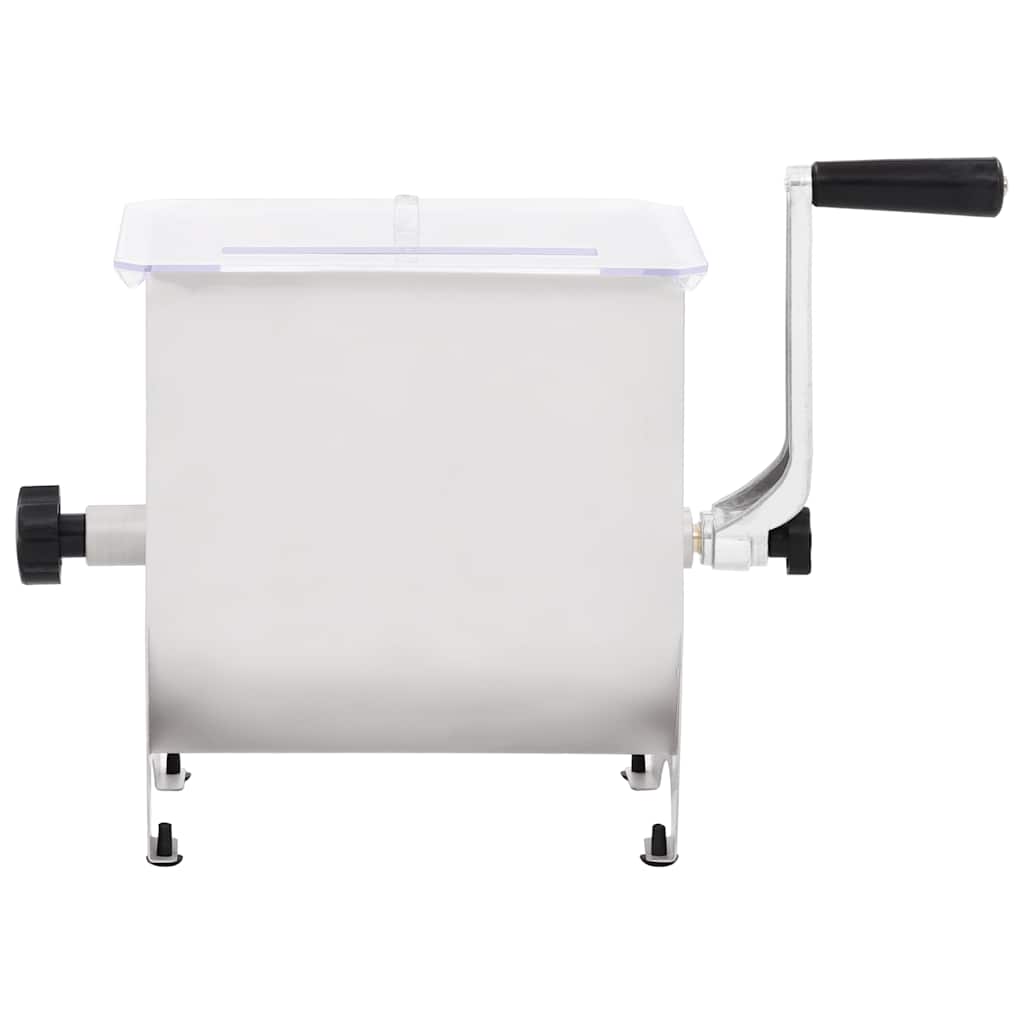 50959 vidaXL Manual Meat Mixer with Lid Silver Stainless Steel