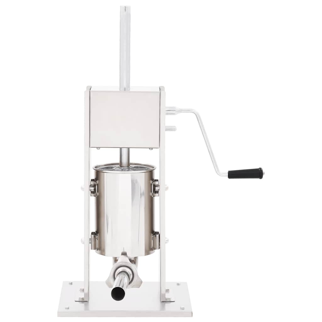 50961 vidaXL Manual Sausage Stuffer Silver 3 L Stainless Steel