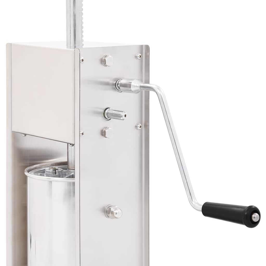 50961 vidaXL Manual Sausage Stuffer Silver 3 L Stainless Steel