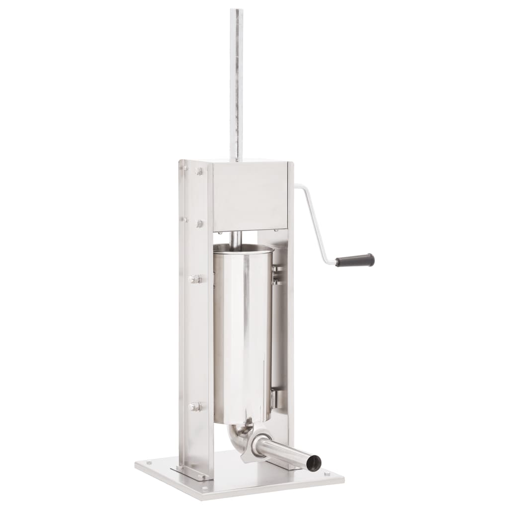 50962 vidaXL Manual Sausage Stuffer Silver 5 L Stainless Steel