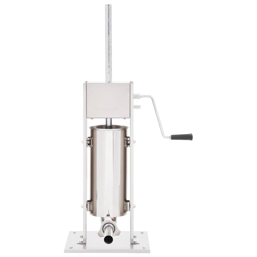 50962 vidaXL Manual Sausage Stuffer Silver 5 L Stainless Steel