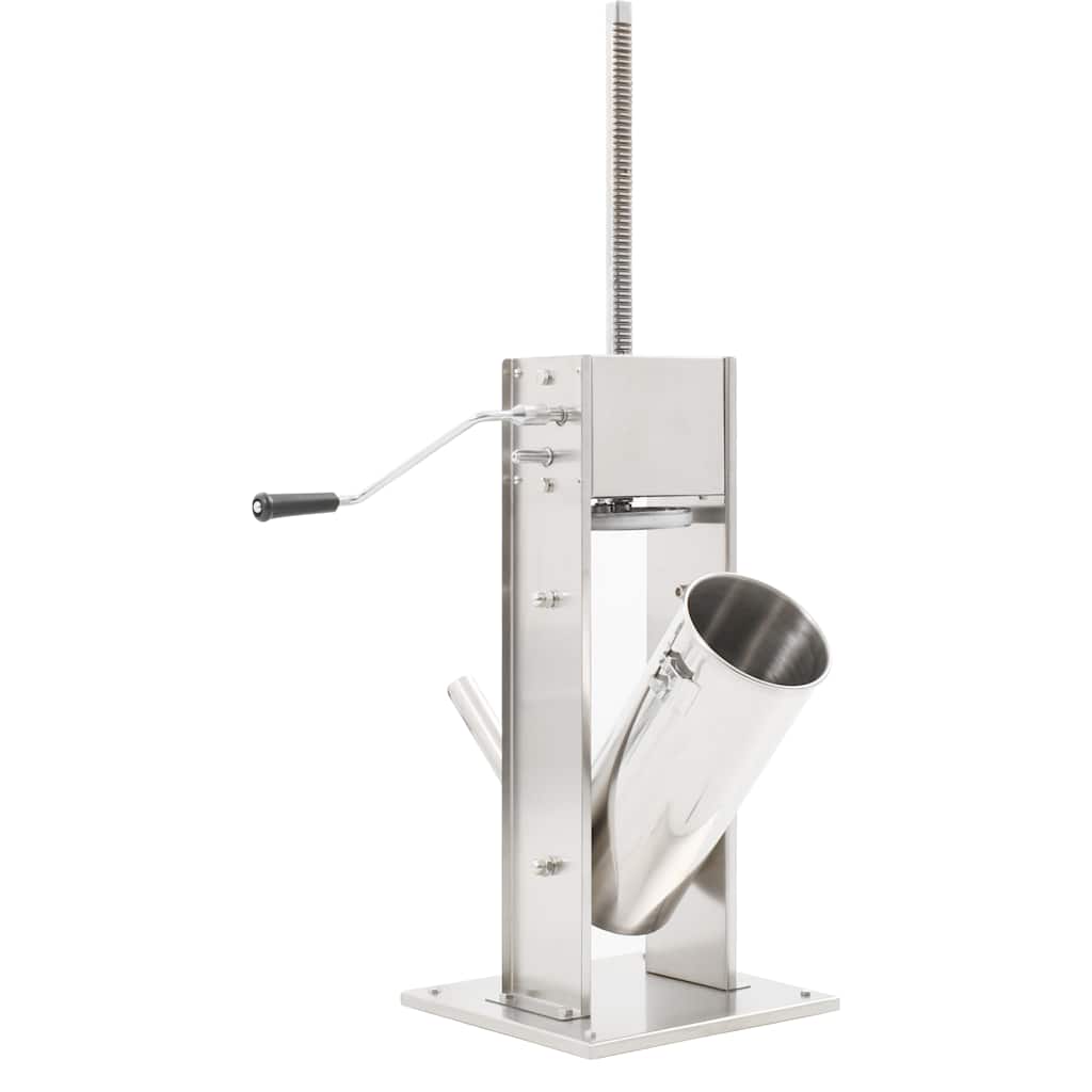50962 vidaXL Manual Sausage Stuffer Silver 5 L Stainless Steel