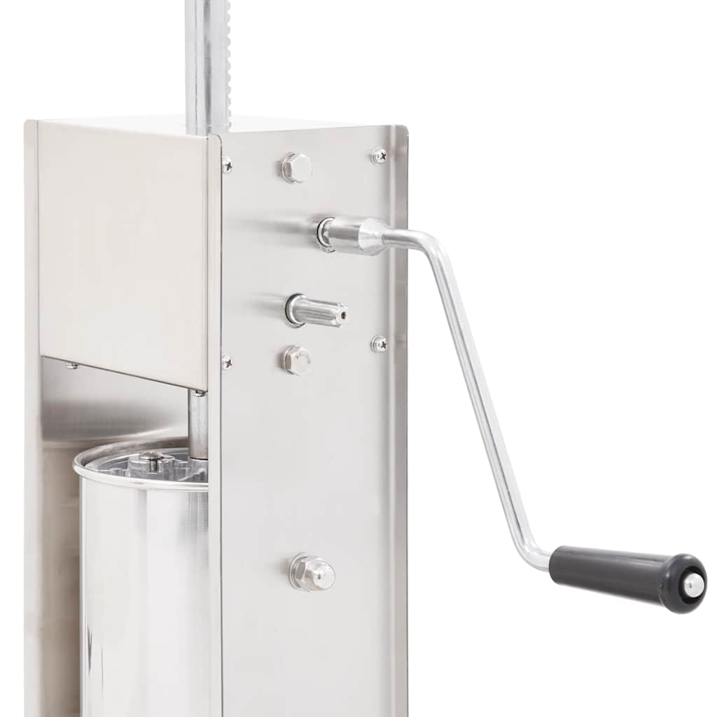 50962 vidaXL Manual Sausage Stuffer Silver 5 L Stainless Steel