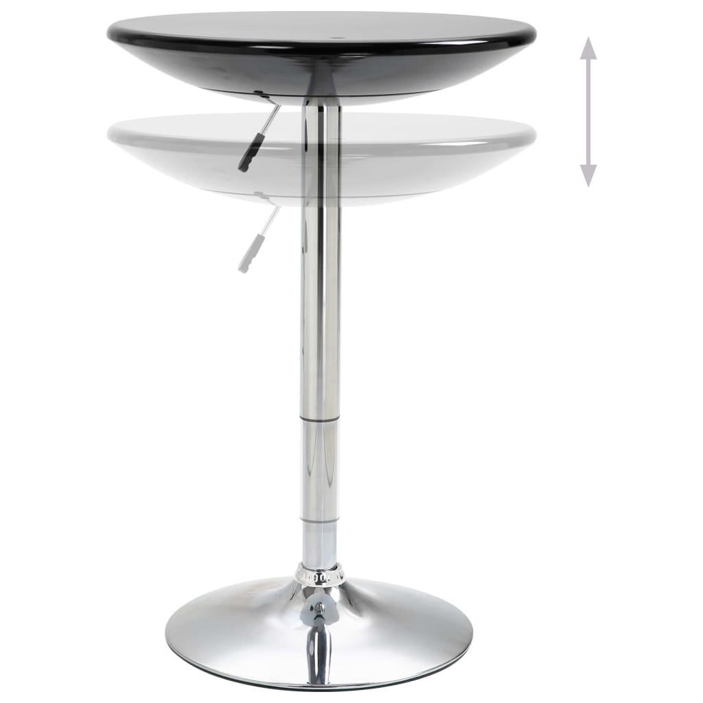 vidaXL Bar Table Black Ø60 cm ABS