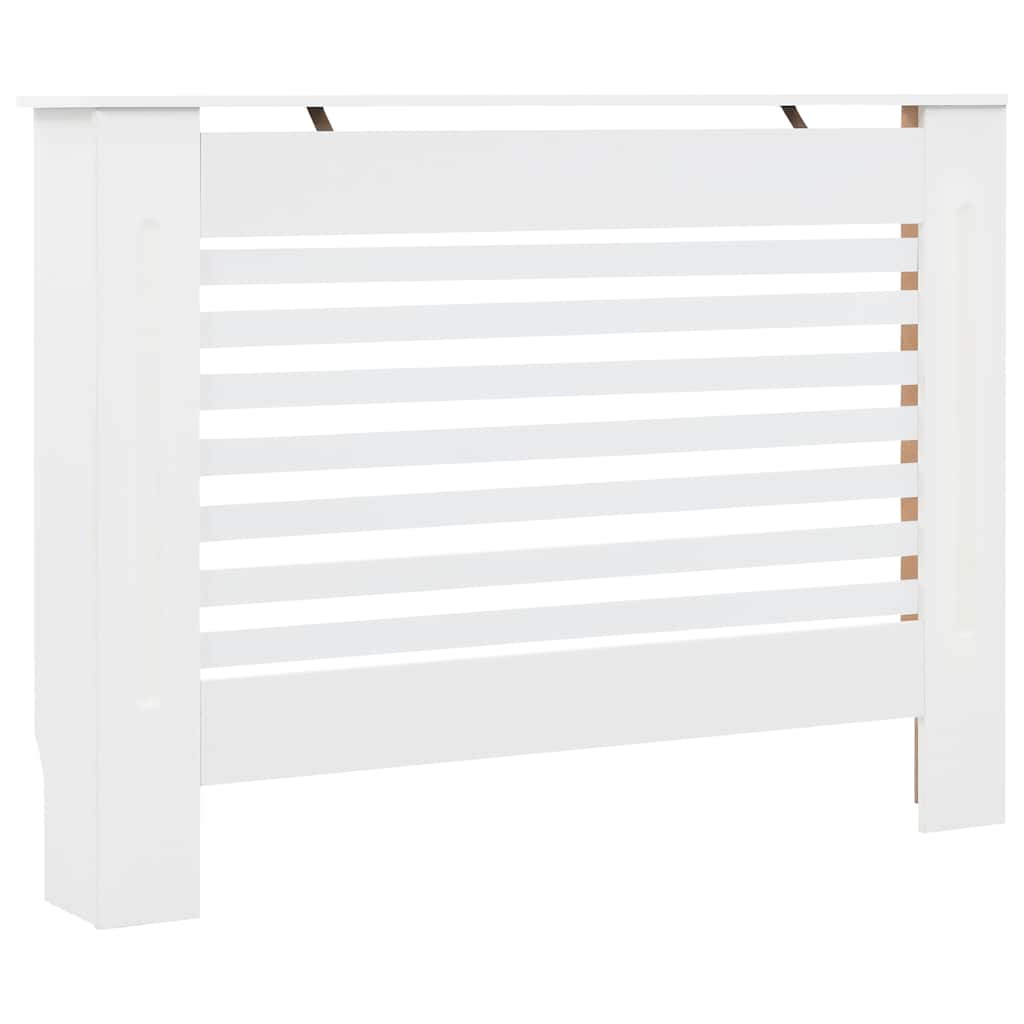 Radiator Cover White 112x19x81.5 cm MDF