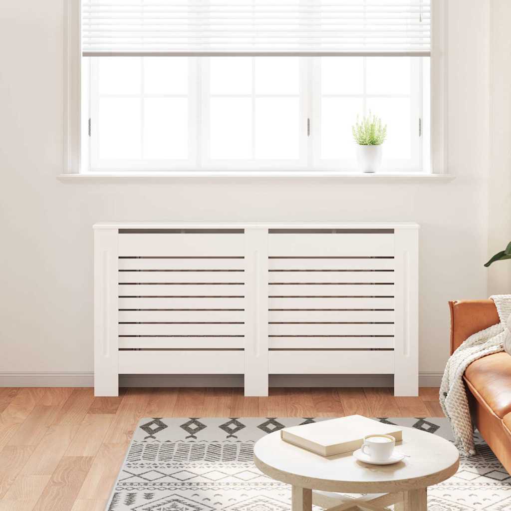 Radiator Cover White 152x19x81.5 cm MDF