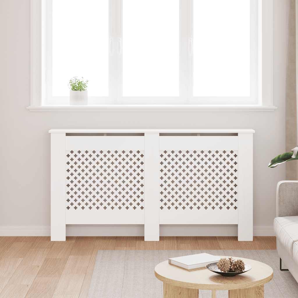 Radiator Cover White 152x19x81.5 cm MDF