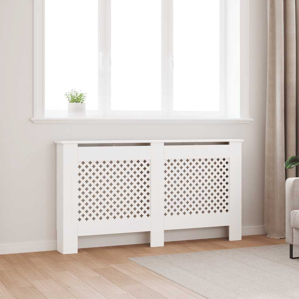 Radiator Cover White 152x19x81.5 cm MDF