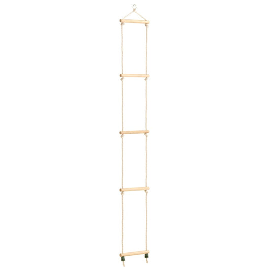 vidaXL Kid's Rope Ladder Solid Wood and PE 30x168 cm