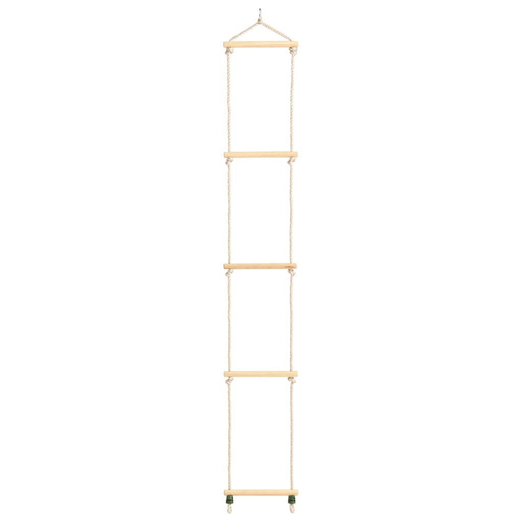 vidaXL Kid's Rope Ladder Solid Wood and PE 30x168 cm