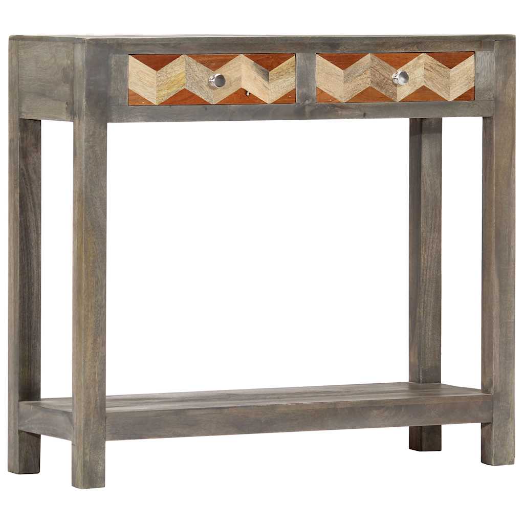282737 vidaXL Console Table Grey 86x30x76 cm Solid Mango Wood