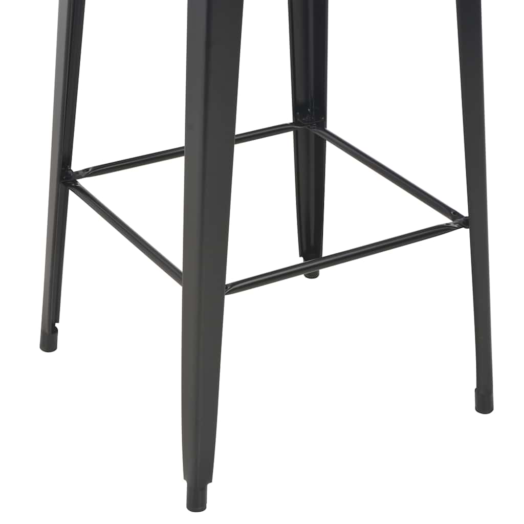 3 Piece Bar Set Steel Brown Black